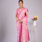 Light Pink woven saree with blouse piece