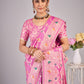 Light Pink woven saree with blouse piece