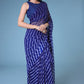 Blue Leheriya Chiffon Saree