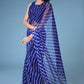 Blue Leheriya Chiffon Saree