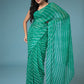 Green Leheriya Chiffon Saree