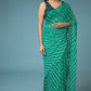 Green Leheriya Chiffon Saree