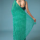 Green Leheriya Chiffon Saree